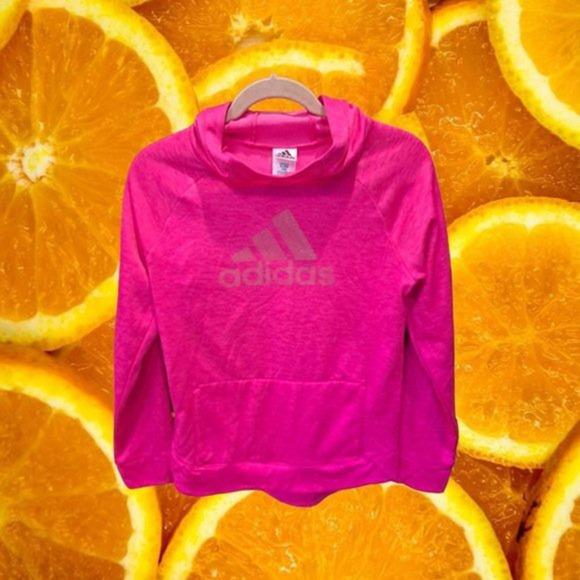 ADIDAS Pink Hoodie‎ with Cowl Neck Size XL - Picture 1 of 5
